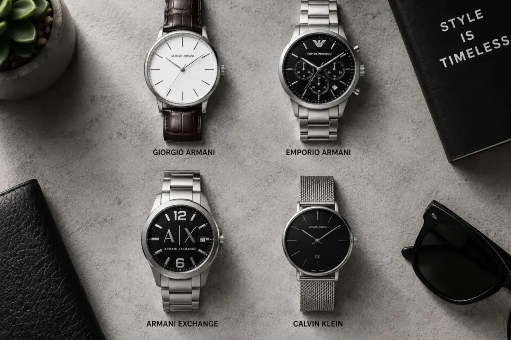 Watch collection with style accents