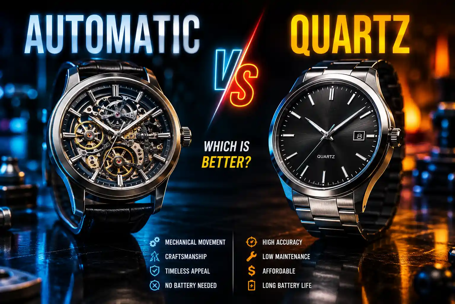 1 Automatic vs quartz watch showdown