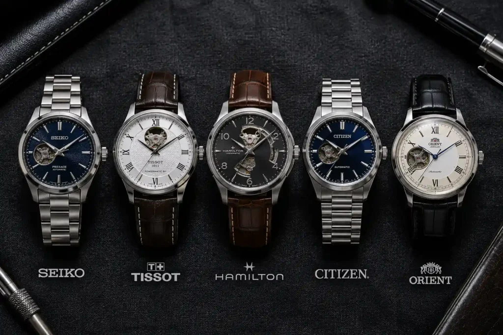 11 Elegant watch collection flat lay