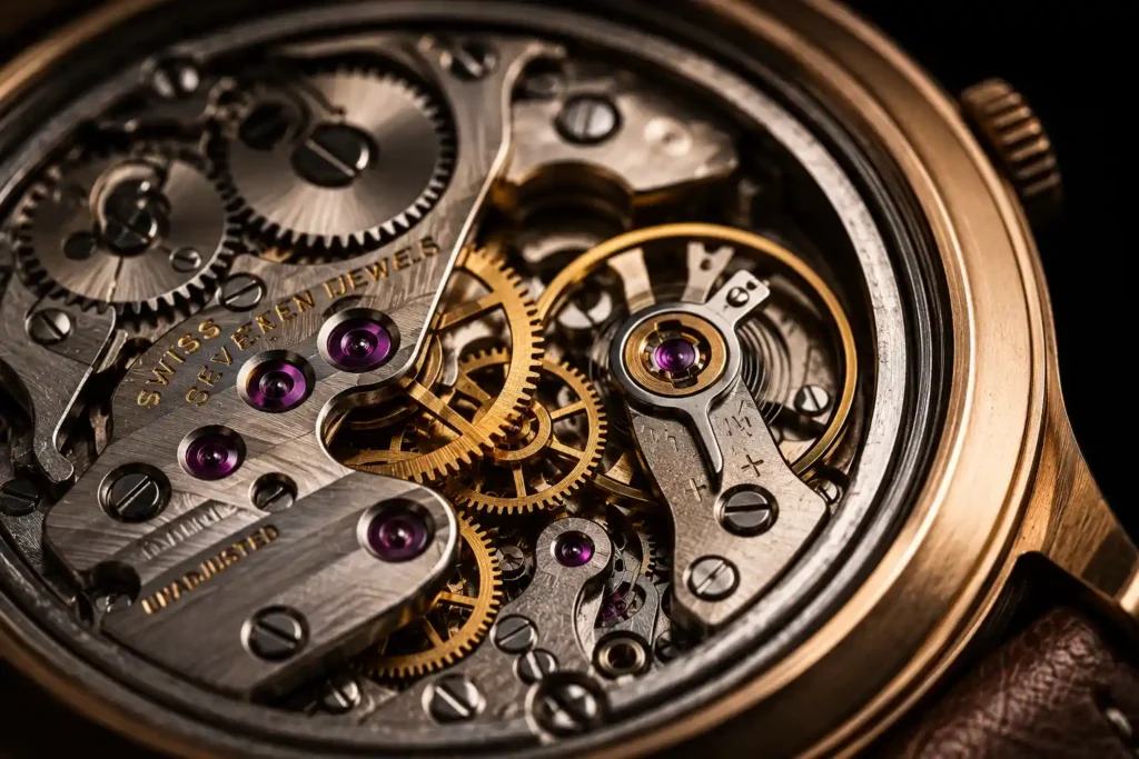 2 Swiss watch movement close-up details Mechanical vs Quartz Watch