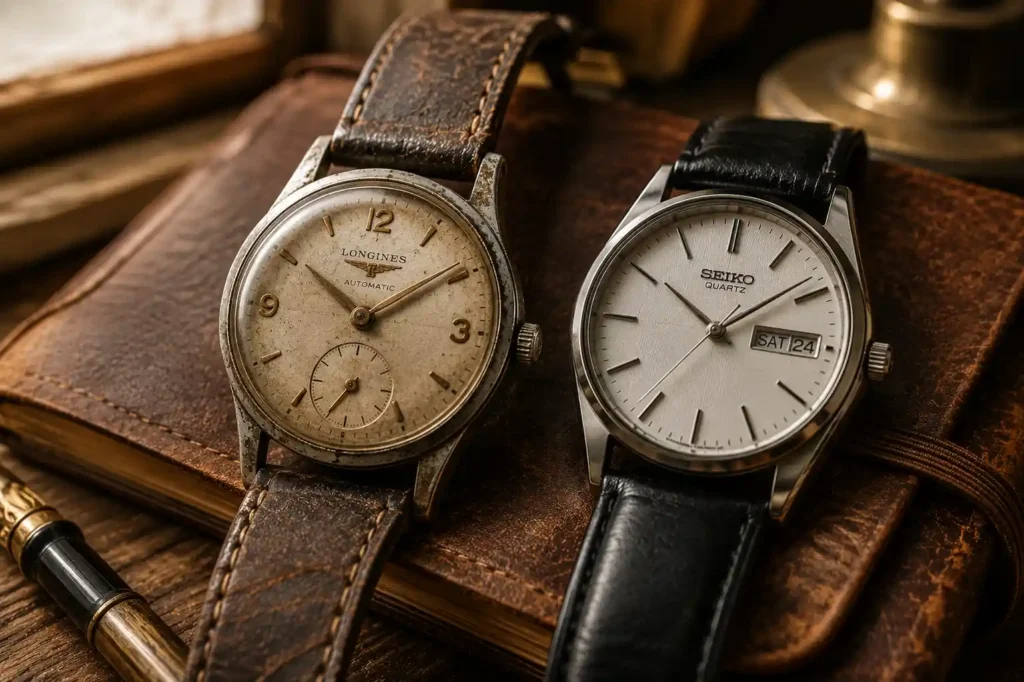 5 Classic timepieces on vintage leather Mechanical vs Quartz Watch