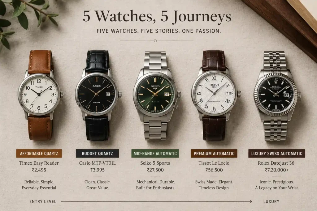 6 5 watches, 5 journeys