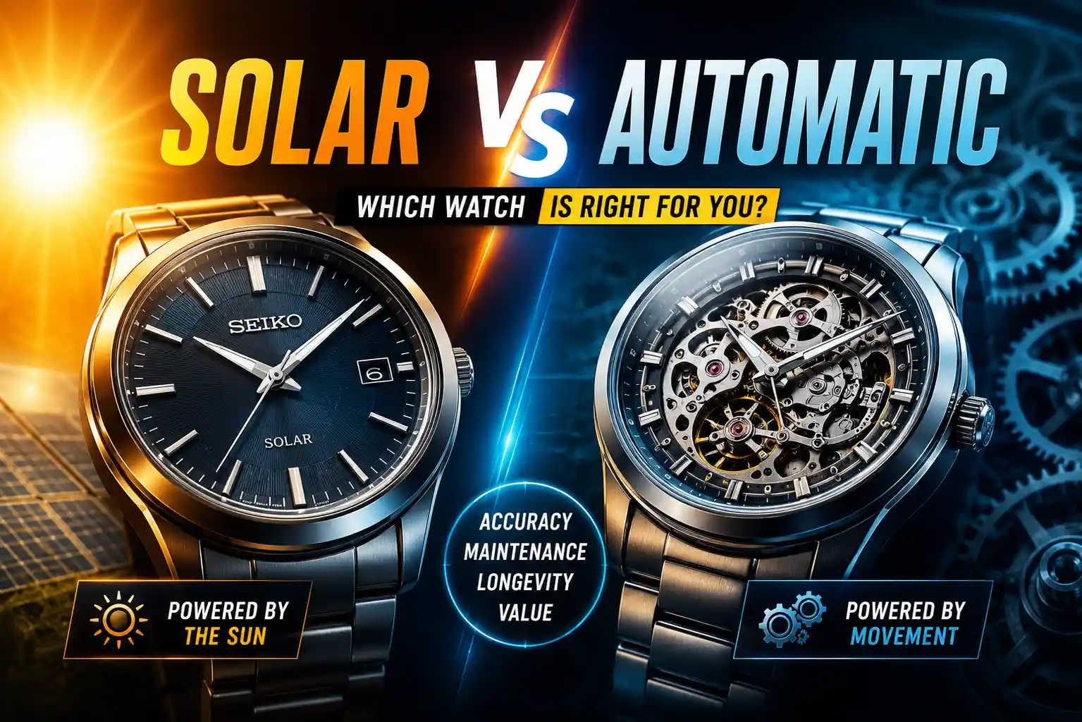 1 Solar vs Automatic Watch