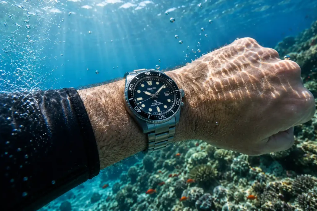 6 underwater near a coral reef